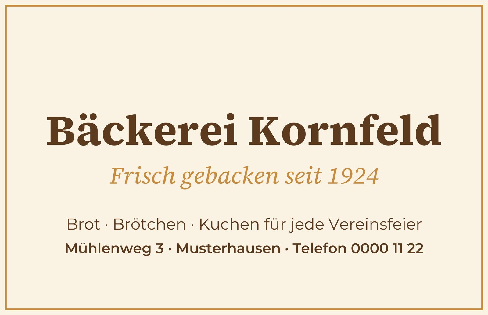Bäckerei Kornfeld